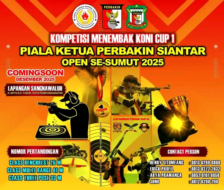 Kompetisi Menembak KONI Cup 1 Piala Ketua Perbakin Siantar