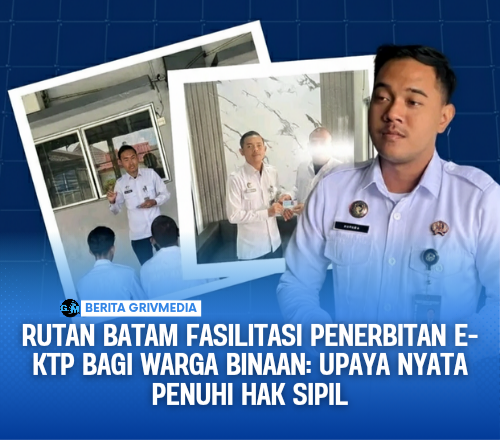 Petugas Disdukcapil Batam melakukan perekaman e-KTP terhadap warga binaan di Rutan Batam.
