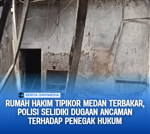 Rumah hakim di Medan terbakar