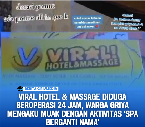 Viral hotel Massage diduga beroperasi 24 jam