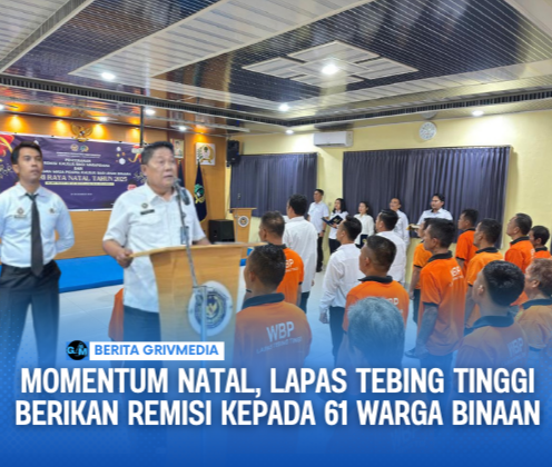 Momentum Natal, Lapas Tebing Tinggi Berikan Remisi kepada 61 Warga Binaan