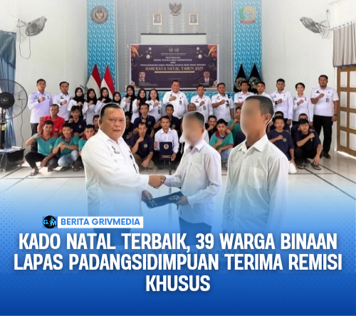 Kado Natal Terbaik, 39 Warga Binaan Lapas Padangsidimpuan Terima Remisi Khusus
