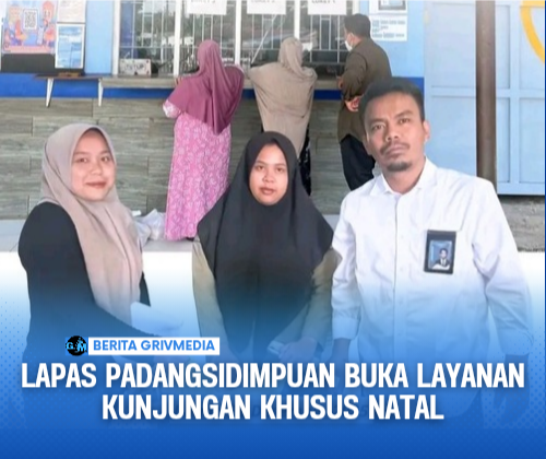 Lapas Padangsidimpuan Buka Layanan Kunjungan Khusus Natal