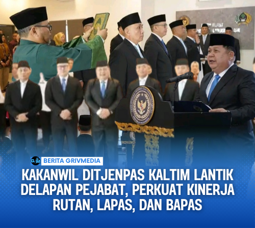 Kakanwil Ditjenpas Kaltim Lantik Delapan Pejabat, Perkuat Kinerja Rutan, Lapas, dan Bapas