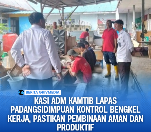 Kasi Adm Kamtib Lapas Padangsidimpuan Kontrol Bengkel Kerja, Pastikan Pembinaan Aman dan Produktif