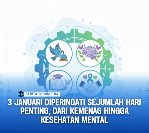 3 Januari Diperingati Sejumlah Hari Penting, dari Kemenag hingga Kesehatan Mental
