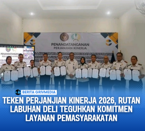 Teken Perjanjian Kinerja 2026, Rutan Labuhan Deli Teguhkan Komitmen Layanan Pemasyarakatan