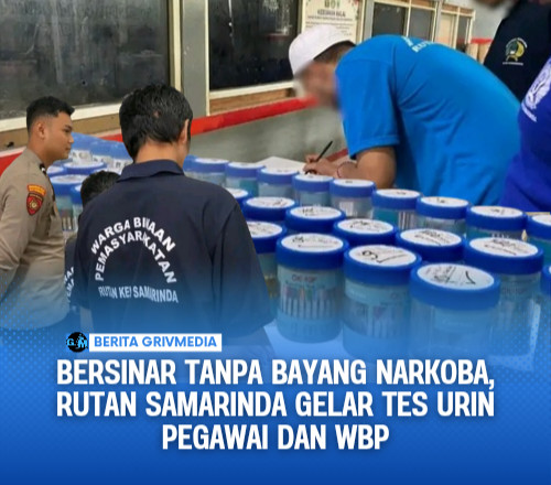 Bersinar Tanpa Bayang Narkoba, Rutan Samarinda Gelar Tes Urin Pegawai dan WBP
