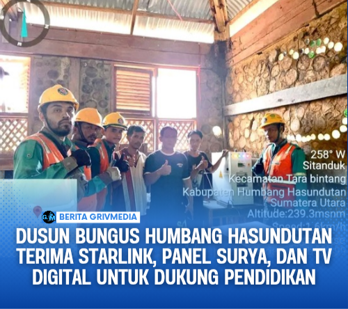 Dusun Bungus Humbang Hasundutan Terima Starlink, Panel Surya, dan TV Digital untuk Dukung Pendidikan
