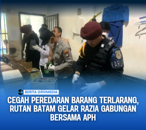 Cegah Peredaran Barang Terlarang, Rutan Batam Gelar Razia Gabungan Bersama APH