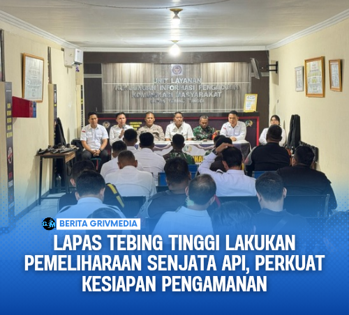 Lapas Tebing Tinggi Lakukan Pemeliharaan Senjata Api, Perkuat Kesiapan Pengamanan