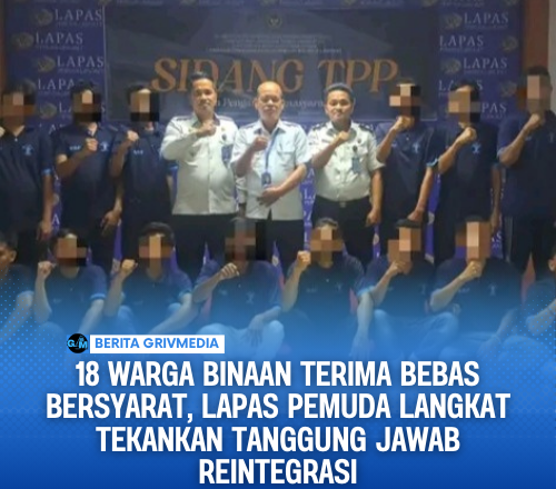 18 Warga Binaan Terima Bebas Bersyarat, Lapas Pemuda Langkat Tekankan Tanggung Jawab Reintegrasi