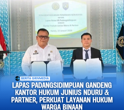 Lapas Padangsidimpuan Gandeng Kantor Hukum Junius Nduru & Partner, Perkuat Layanan Hukum Warga Binaan