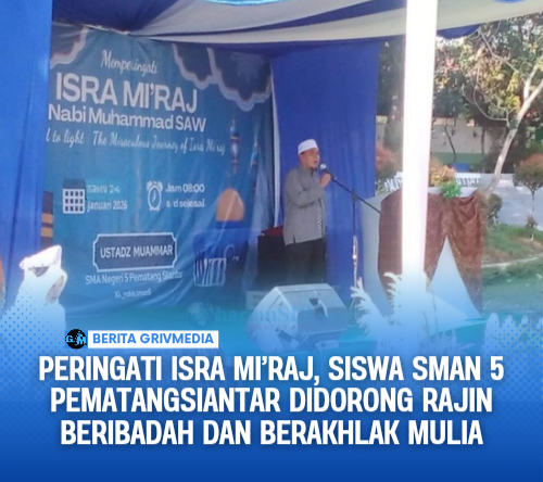 Peringati Isra Mi’raj, Siswa SMAN 5 Pematangsiantar Didorong Rajin Beribadah dan Berakhlak Mulia