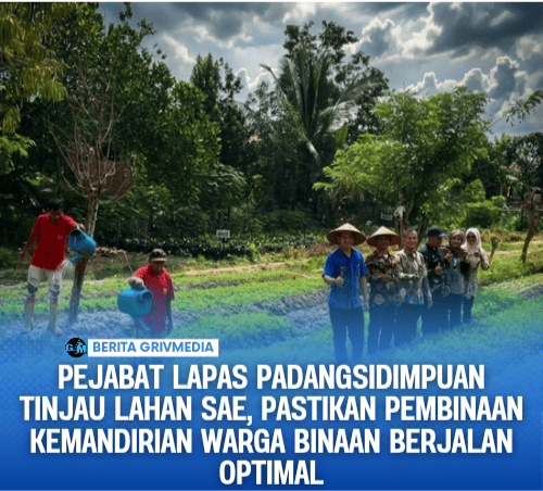 Pejabat Lapas Padangsidimpuan memeriksa lahan SAE untuk memastikan pembangunan kemandirian warga bin.