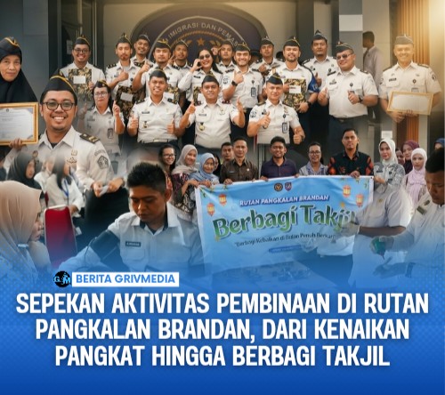 Sepekan Aktivitas Pembinaan di Rutan Pangkalan Brandan, Dari Kenaikan Pangkat hingga Berbagi Takjil
