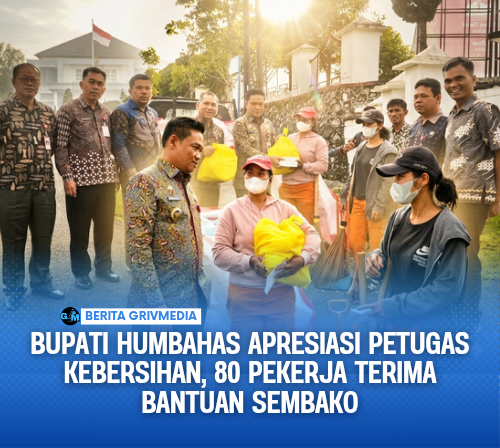 Bupati Humbahas Apresiasi Petugas Kebersihan, 80 Pekerja Terima Bantuan Sembako