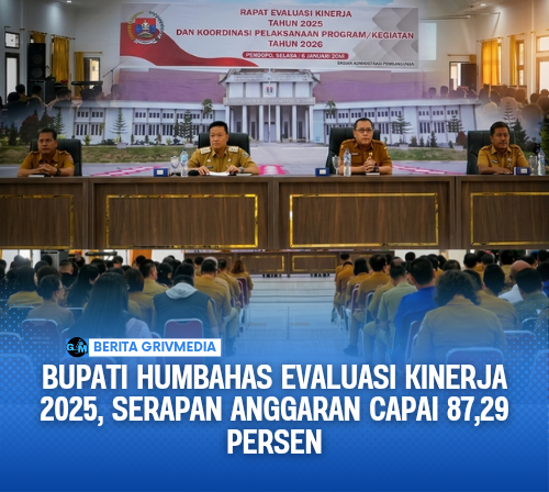 Evaluasi kinerja Bupati Humbahas terkait serapan anggaran capai 87,29%.