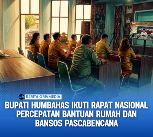 Bupati Humbahas Ikuti Rapat Nasional Percepatan Bantuan Rumah dan Bansos Pascabencana