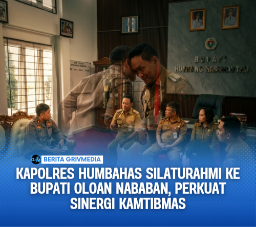 Kapolres Humbahas bertemu Bupati Oloan Nababan dalam silaturahmi resmi.
