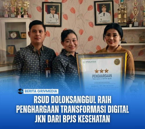 RSUD Doloksanggul Raih Penghargaan Transformasi Digital JKN dari BPJS Kesehatan
