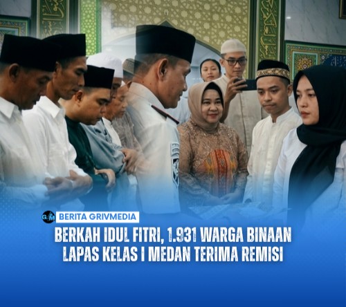Berkah Idul Fitri, 1.931 Warga Binaan Lapas Kelas I Medan Terima Remisi
