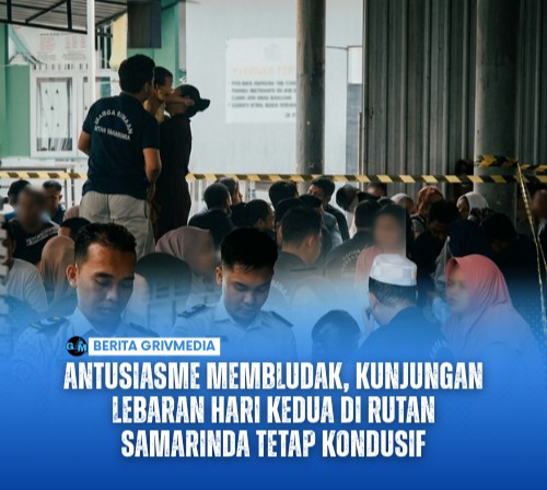 Antusiasme Membludak, Kunjungan Lebaran Hari Kedua di Rutan Samarinda Tetap Kondusif
