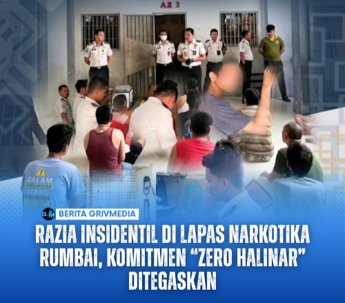 Razia Insidentil di Lapas Narkotika Rumbai, Komitmen “Zero Halinar” Ditegaskan