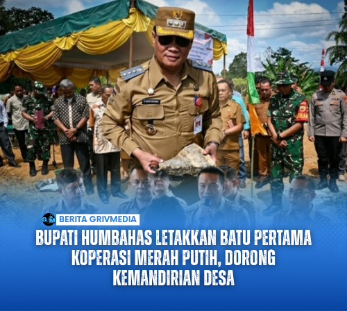 Bupati Humbahas Letakkan Batu Pertama Koperasi Merah Putih, Dorong Kemandirian Desa