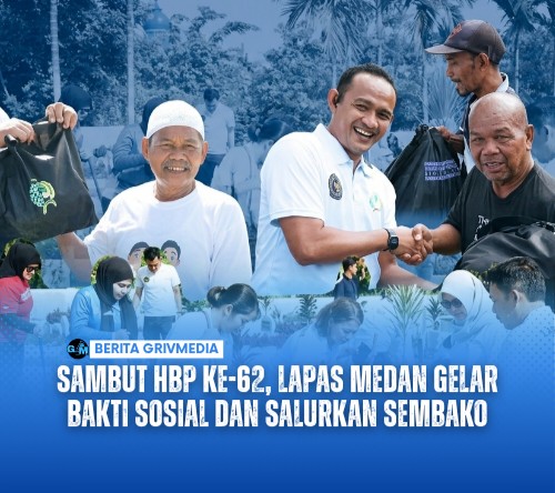 Sambut HBP ke-62, Lapas Medan Gelar Bakti Sosial dan Salurkan Sembako