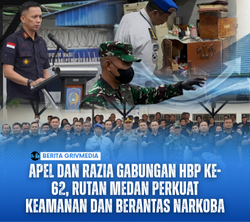 Apel dan Razia Gabungan HBP ke-62, Rutan Medan Perkuat Keamanan dan Berantas Narkoba