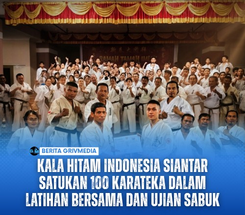 Kala Hitam Indonesia Siantar Satukan 100 Karateka dalam Latihan Bersama dan Ujian Sabuk