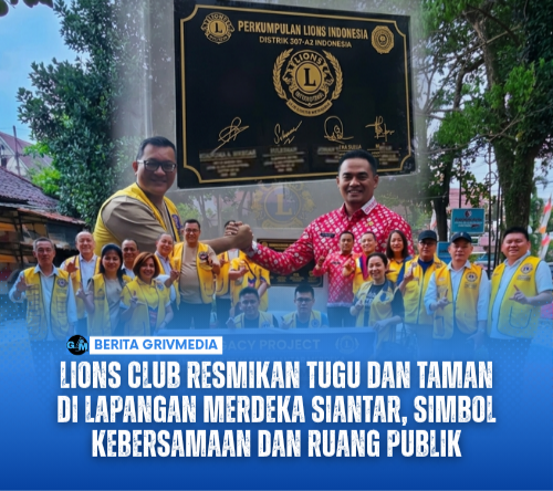 Lions Club Resmikan Tugu dan Taman di Lapangan Merdeka Siantar, Simbol Kebersamaan dan Ruang Publik