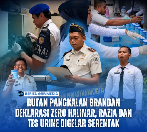 Rutan Pangkalan Brandan Deklarasi Zero Halinar, Razia dan Tes Urine Digelar Serentak