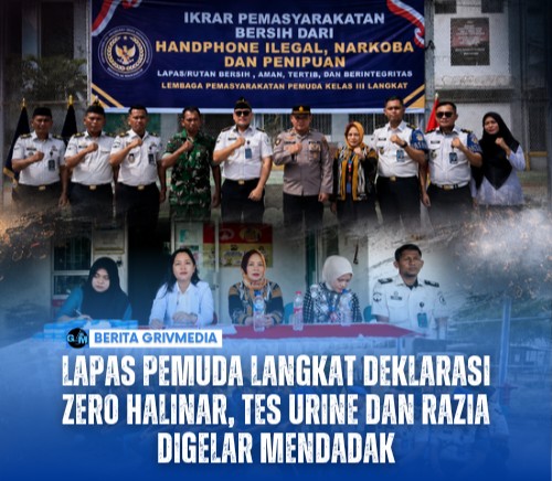 Lapas Pemuda Langkat Deklarasi Zero Halinar, Tes Urine dan Razia Digelar Mendadak