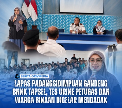 Lapas Padangsidimpuan Gandeng BNNK Tapsel, Tes Urine Petugas dan Warga Binaan Digelar Mendadak