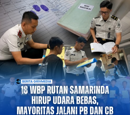 18 WBP Rutan Samarinda Hirup Udara Bebas, Mayoritas Jalani PB dan CB