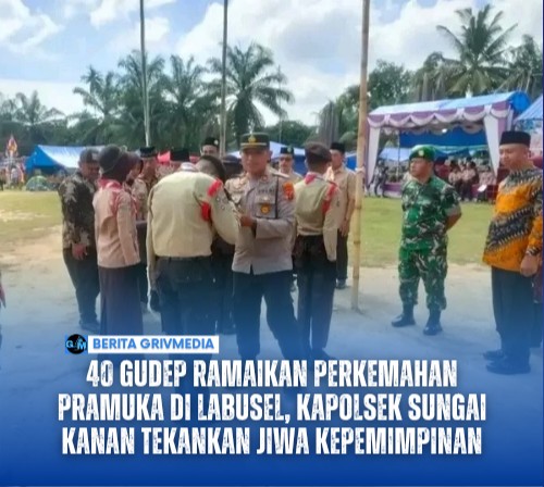 40 Gudep Ramaikan Perkemahan Pramuka di Labusel, Kapolsek Sungai Kanan Tekankan Jiwa Kepemimpinan