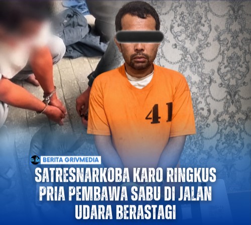 Satresnarkoba Karo Ringkus Pria Pembawa Sabu di Jalan Udara Berastagi