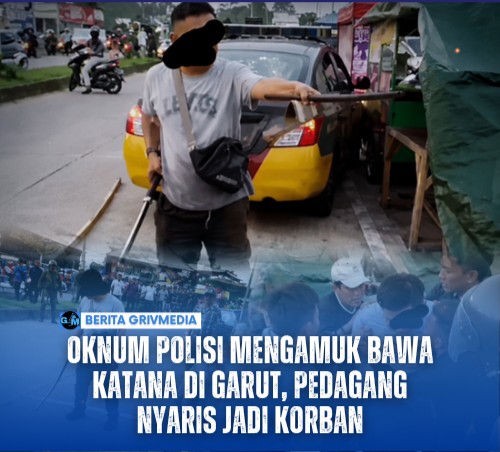Oknum Polisi Mengamuk Bawa Katana di Garut, Pedagang Nyaris Jadi Korban