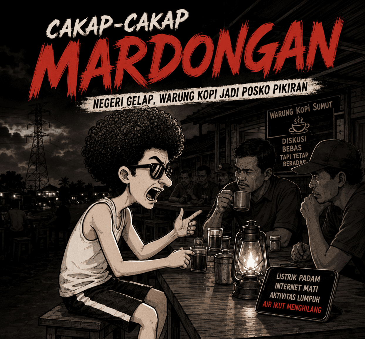 Cakap-Cakap Mardongan: Negeri Gelap, Warung Kopi Jadi Posko Pikiran