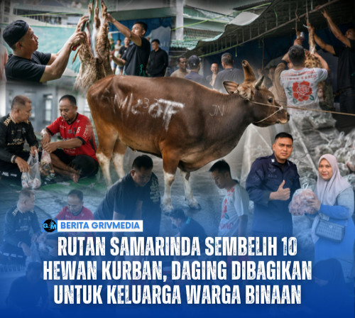 Rutan Samarinda Sembelih 10 Hewan Kurban, Daging Dibagikan untuk Keluarga Warga Binaan