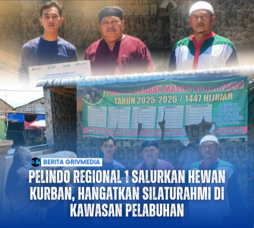 Pelindo Regional 1 Salurkan Hewan Kurban, Hangatkan Silaturahmi di Kawasan Pelabuhan