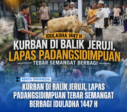 Kurban di Balik Jeruji, Lapas Padangsidimpuan Tebar Semangat Berbagi Iduladha 1447 H