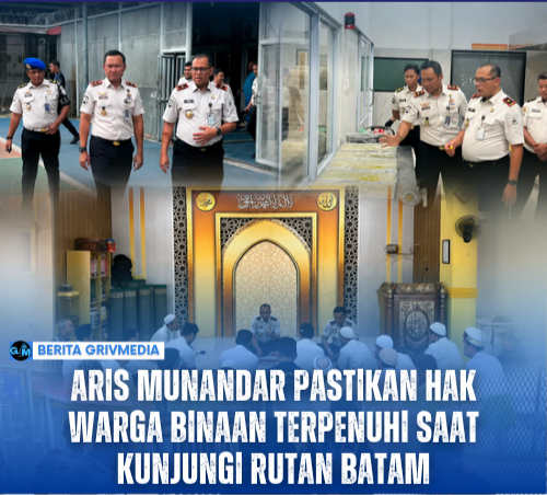 Aris Munandar meninjau dapur dan program produksi tempe warga binaan saat kunjungan kerja di Rutan Kelas IIA Batam, Kepulauan Riau.