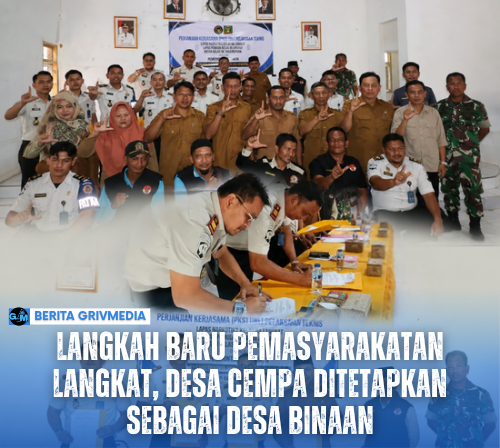 Penandatanganan kerja sama Program Desa Binaan Pemasyarakatan antara Lapas Narkotika Langkat, Lapas Pemuda Langkat, Rutan Tanjung Pura dan Pemerintah Desa Cempa di Kabupaten Langkat.