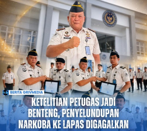 Petugas Lapas Kelas IIB Padangsidimpuan menerima piagam penghargaan setelah berhasil menggagalkan upaya penyelundupan narkoba ke dalam lingkungan lembaga pemasyarakatan.