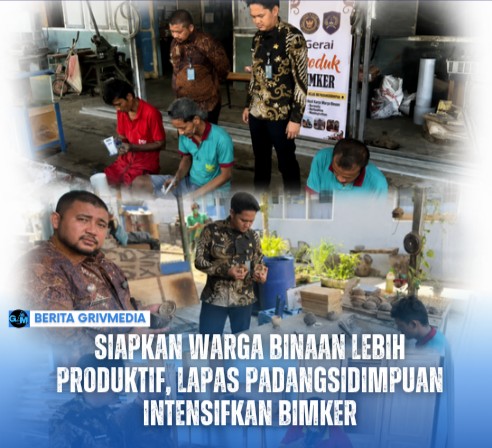 Petugas Lapas Kelas IIB Padangsidimpuan melakukan monitoring kegiatan Bimbingan Kerja (Bimker) warga binaan untuk meningkatkan keterampilan dan kemandirian.