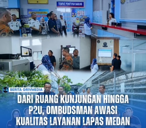 Tim Ombudsman Republik Indonesia melakukan monitoring dan evaluasi pelayanan publik serta sistem pengamanan di Lapas Kelas I Medan bersama jajaran pemasyarakatan Sumatera Utara.