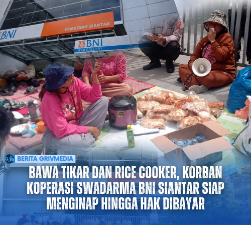 Puluhan korban Koperasi Swadarma BNI menggelar aksi demonstrasi dan menginap di depan Kantor BNI Cabang Pematangsiantar sambil menuntut pelaksanaan putusan inkrah Mahkamah Agung.